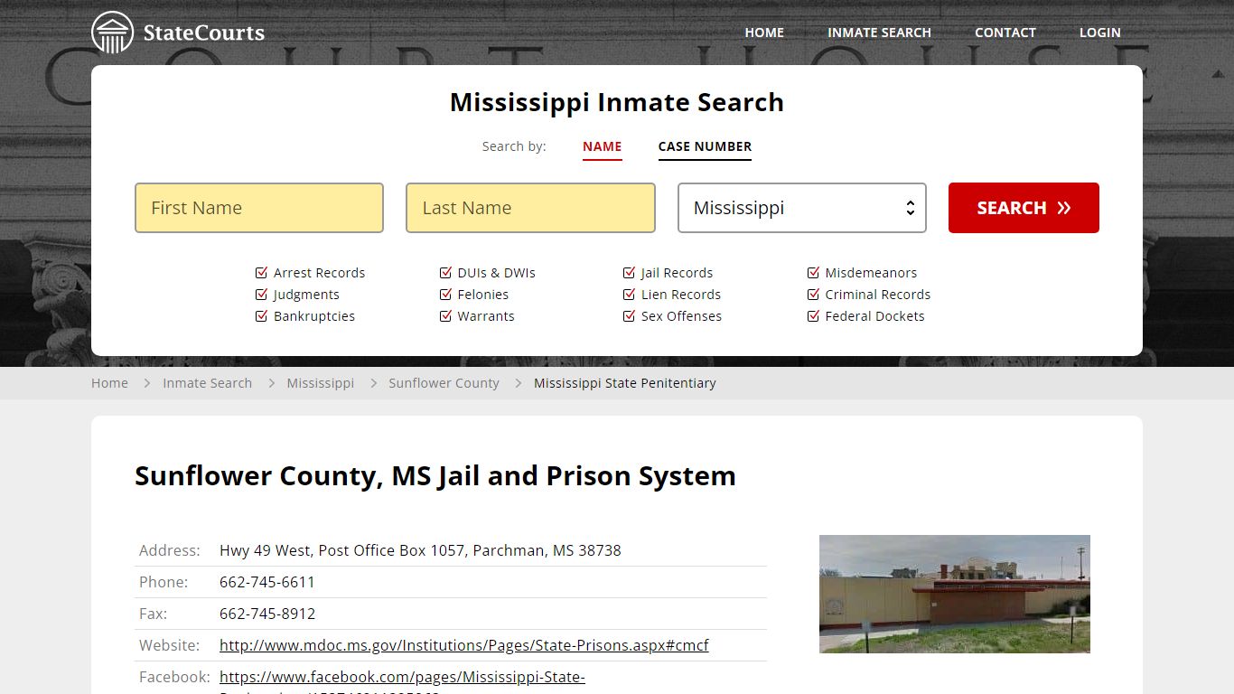 Mississippi State Penitentiary Inmate Records Search, Mississippi ...