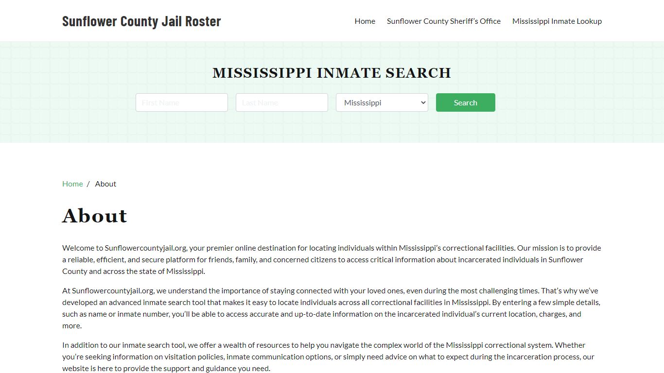 Mississippi Inmate Search